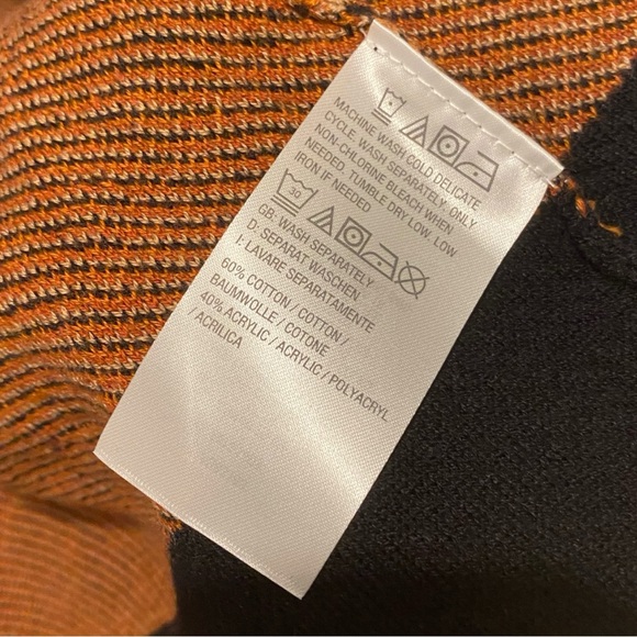 Susan Graver knit Sweater Open Cardigan Vest Paisley Size L - Picture 8 of 9